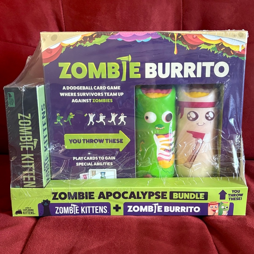 Zombie Apocalypse Party Game Bundle Zombie Exploding Kittens + Zombie Burrito
